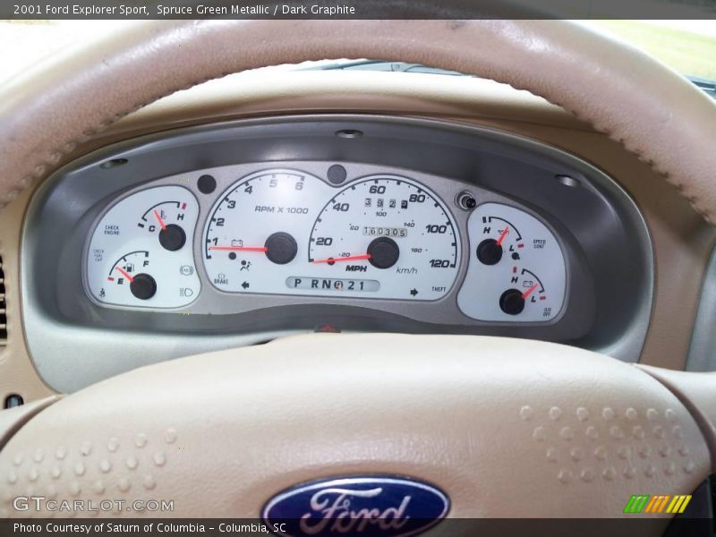 Spruce Green Metallic / Dark Graphite 2001 Ford Explorer Sport