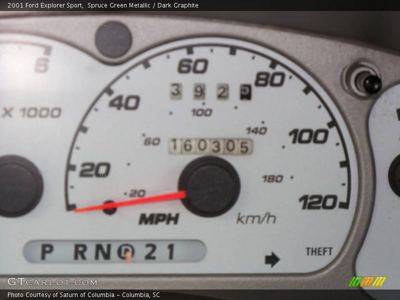 Spruce Green Metallic / Dark Graphite 2001 Ford Explorer Sport