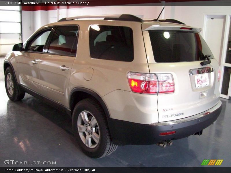 Gold Mist Metallic / Ebony 2010 GMC Acadia SLE