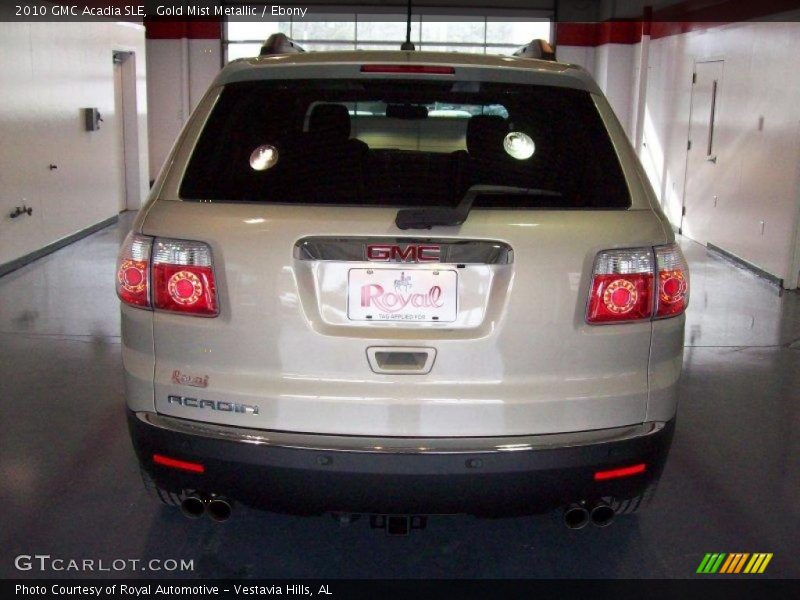 Gold Mist Metallic / Ebony 2010 GMC Acadia SLE
