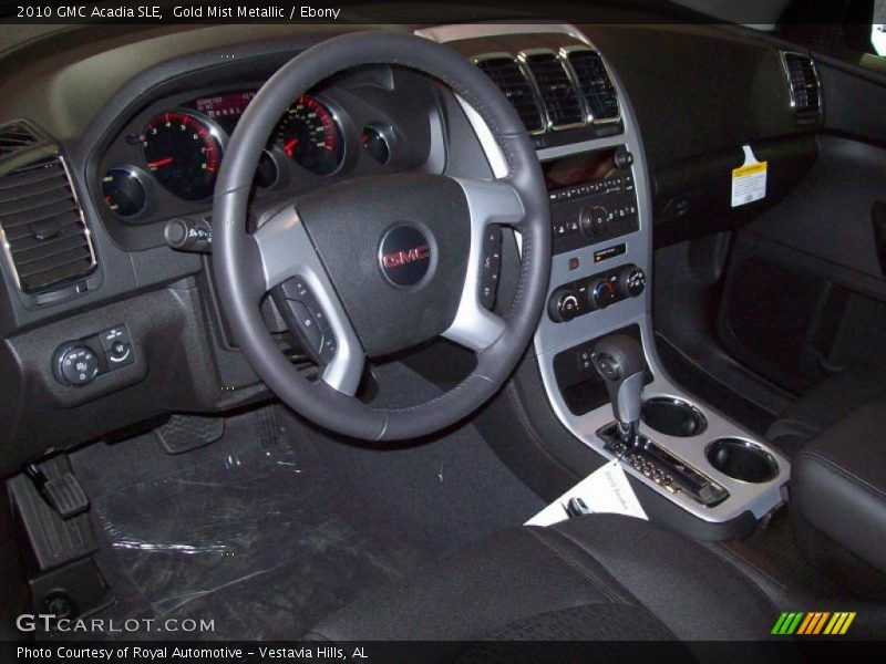 Gold Mist Metallic / Ebony 2010 GMC Acadia SLE