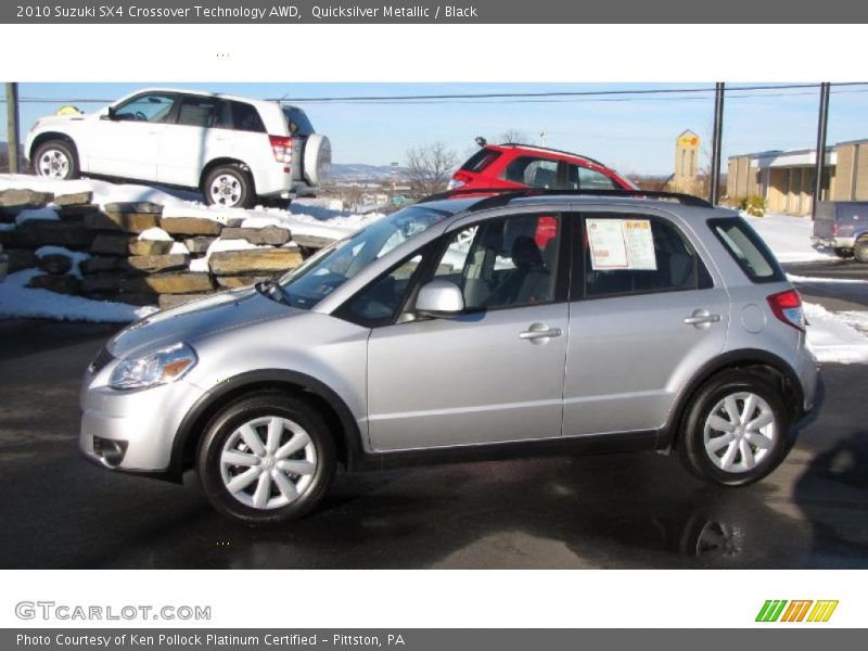 Quicksilver Metallic / Black 2010 Suzuki SX4 Crossover Technology AWD