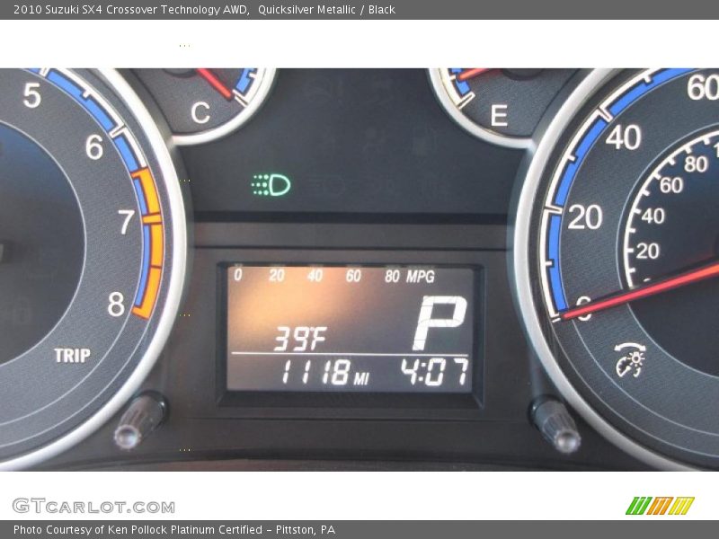 Quicksilver Metallic / Black 2010 Suzuki SX4 Crossover Technology AWD