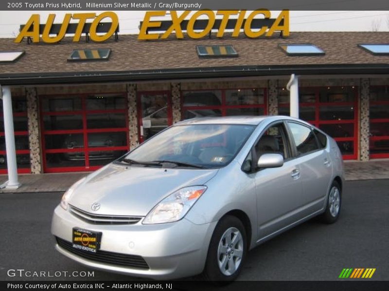 Millenium Silver Metallic / Gray/Burgundy 2005 Toyota Prius Hybrid