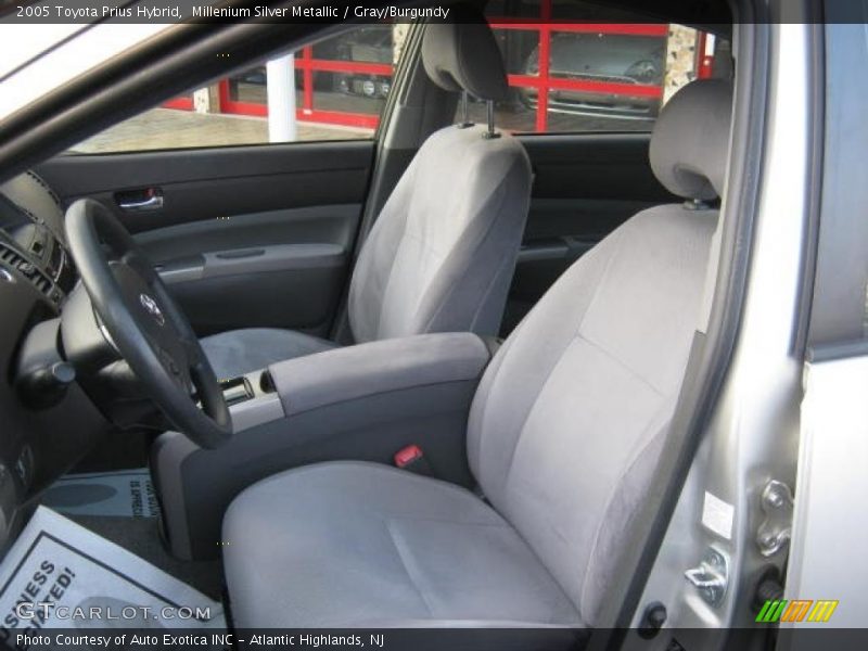 Millenium Silver Metallic / Gray/Burgundy 2005 Toyota Prius Hybrid