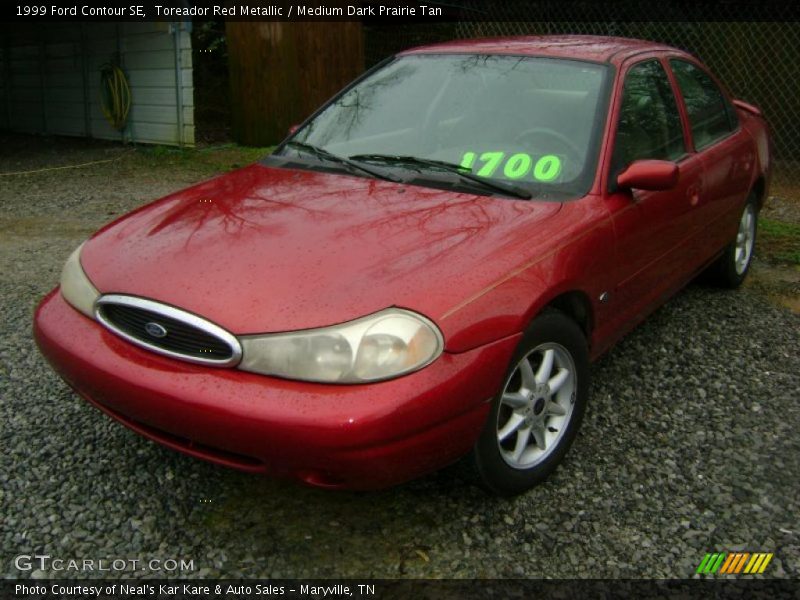 Toreador Red Metallic / Medium Dark Prairie Tan 1999 Ford Contour SE