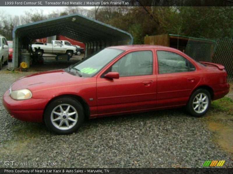 Toreador Red Metallic / Medium Dark Prairie Tan 1999 Ford Contour SE