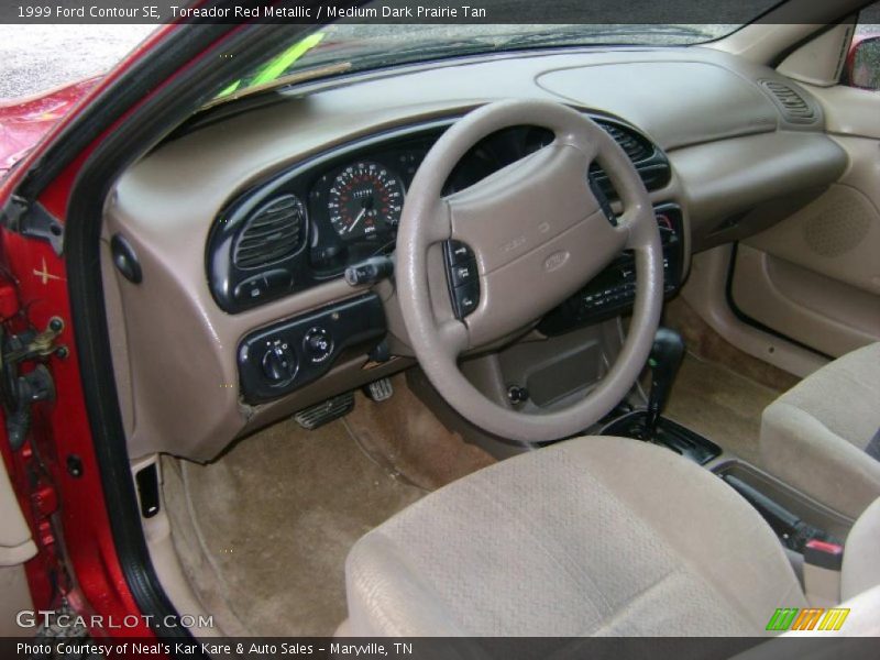 Toreador Red Metallic / Medium Dark Prairie Tan 1999 Ford Contour SE