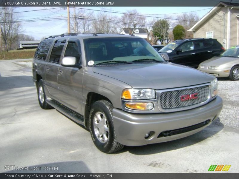 Pewter Metallic / Stone Gray 2003 GMC Yukon XL Denali AWD