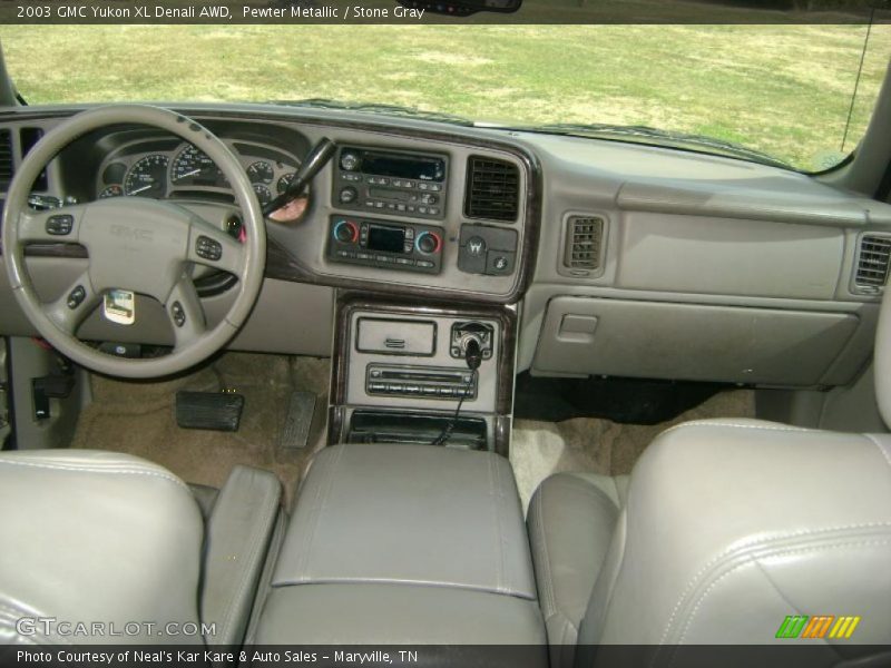 Pewter Metallic / Stone Gray 2003 GMC Yukon XL Denali AWD