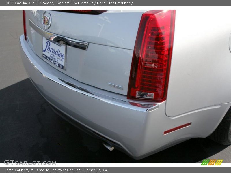 Radiant Silver Metallic / Light Titanium/Ebony 2010 Cadillac CTS 3.6 Sedan