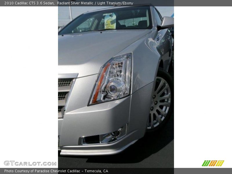 Radiant Silver Metallic / Light Titanium/Ebony 2010 Cadillac CTS 3.6 Sedan