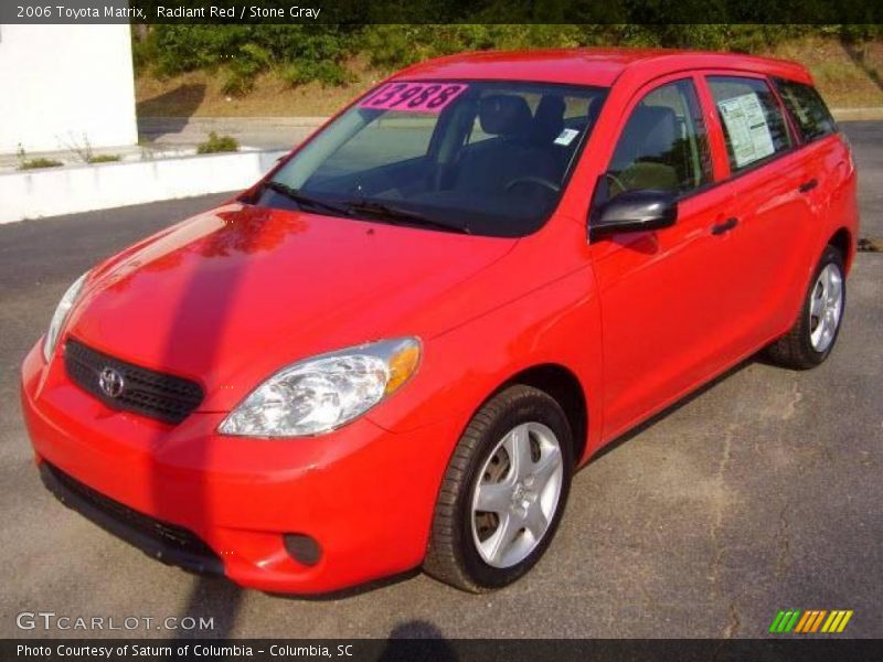 Radiant Red / Stone Gray 2006 Toyota Matrix