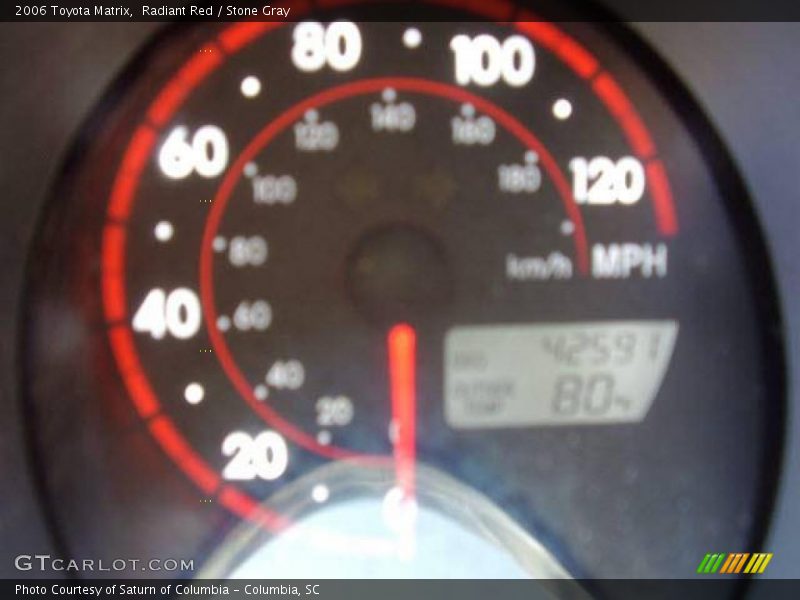 Radiant Red / Stone Gray 2006 Toyota Matrix