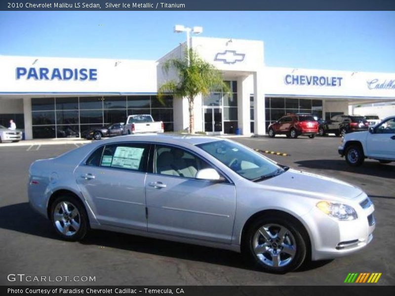 Silver Ice Metallic / Titanium 2010 Chevrolet Malibu LS Sedan