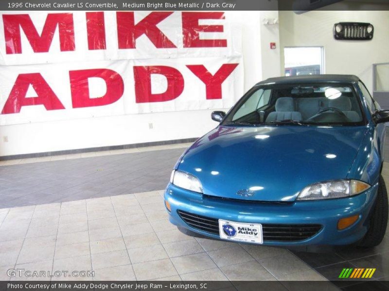 Medium Bright Blue Metallic / Dark Gray 1996 Chevrolet Cavalier LS Convertible