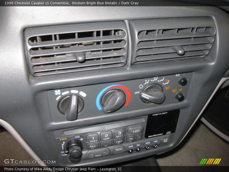 Medium Bright Blue Metallic / Dark Gray 1996 Chevrolet Cavalier LS Convertible