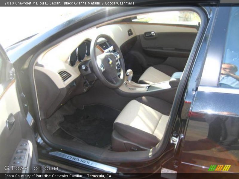 Black Granite Metallic / Cocoa/Cashmere 2010 Chevrolet Malibu LS Sedan