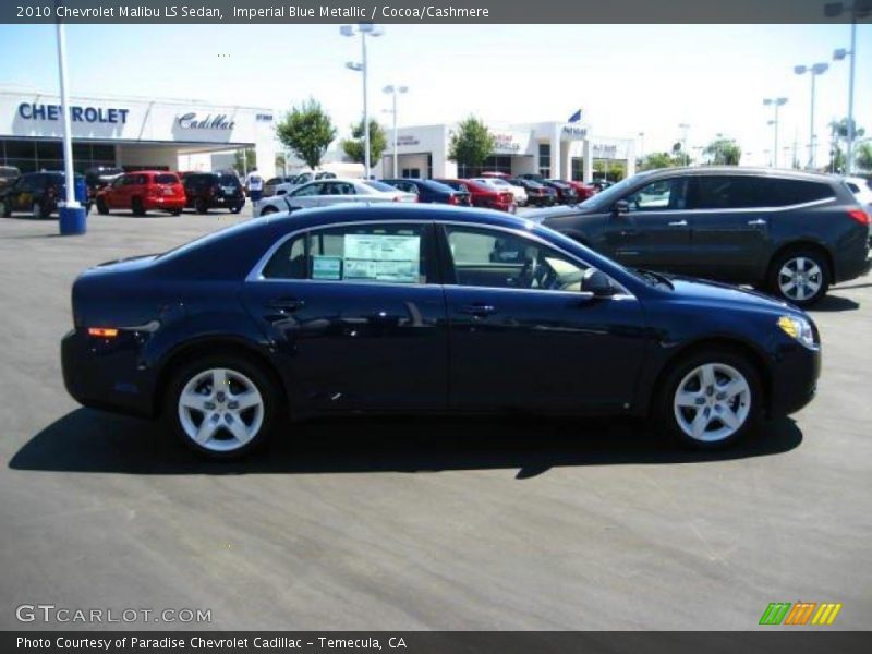 Imperial Blue Metallic / Cocoa/Cashmere 2010 Chevrolet Malibu LS Sedan