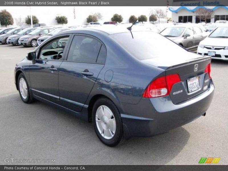 Nighthawk Black Pearl / Black 2008 Honda Civic Hybrid Sedan