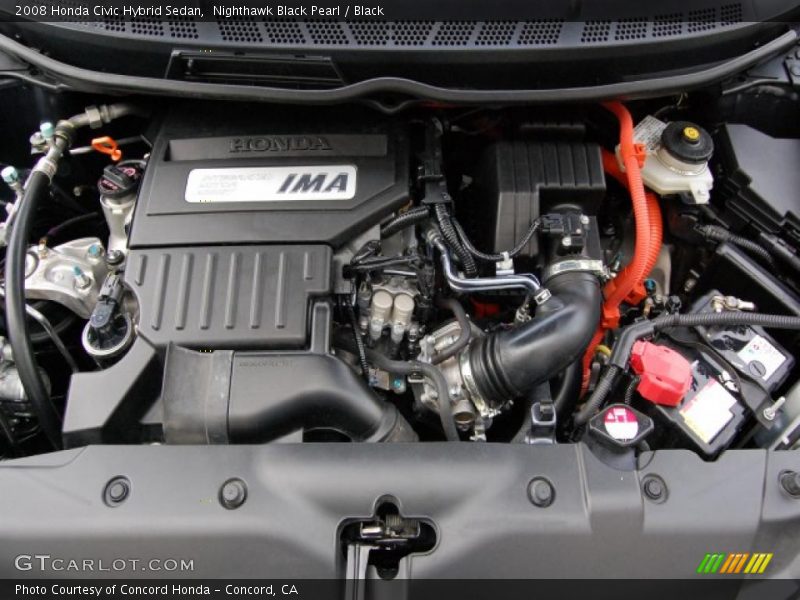 Nighthawk Black Pearl / Black 2008 Honda Civic Hybrid Sedan