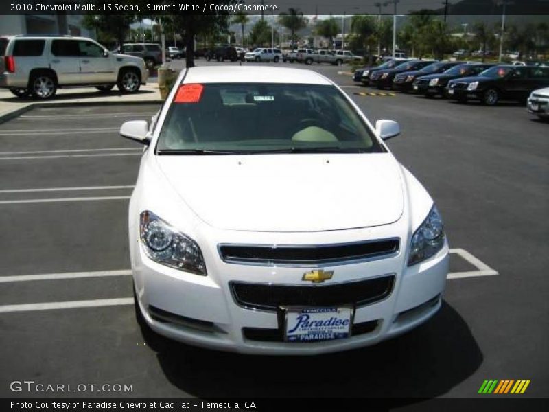 Summit White / Cocoa/Cashmere 2010 Chevrolet Malibu LS Sedan