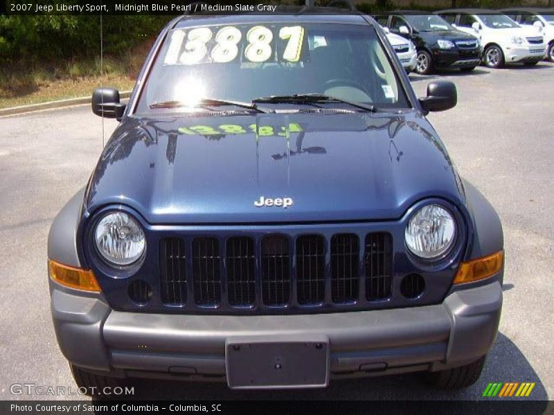 Midnight Blue Pearl / Medium Slate Gray 2007 Jeep Liberty Sport
