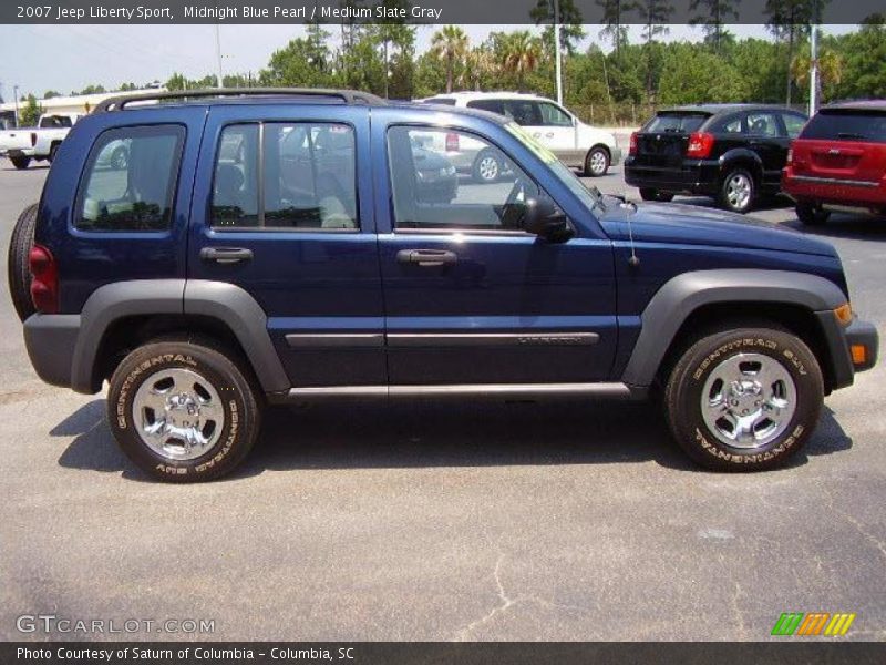 Midnight Blue Pearl / Medium Slate Gray 2007 Jeep Liberty Sport