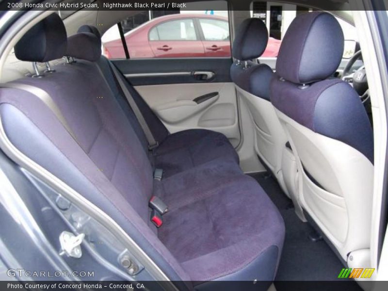 Nighthawk Black Pearl / Black 2008 Honda Civic Hybrid Sedan