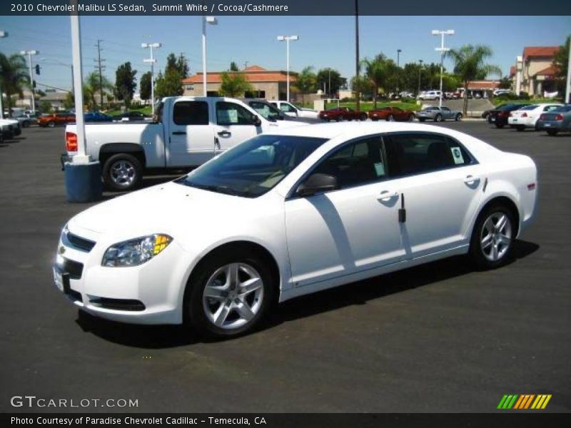 Summit White / Cocoa/Cashmere 2010 Chevrolet Malibu LS Sedan