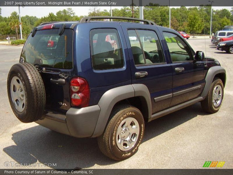 Midnight Blue Pearl / Medium Slate Gray 2007 Jeep Liberty Sport