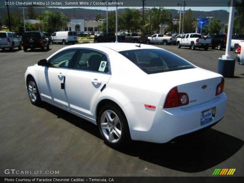 Summit White / Cocoa/Cashmere 2010 Chevrolet Malibu LS Sedan