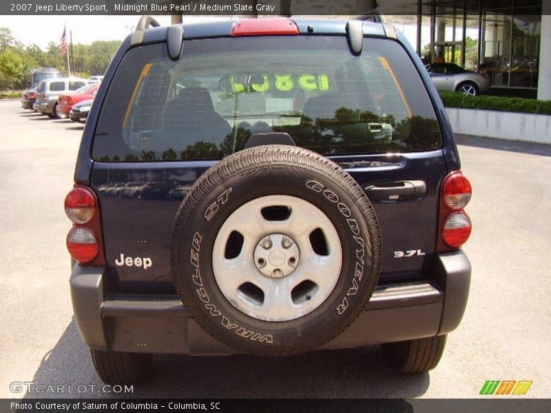 Midnight Blue Pearl / Medium Slate Gray 2007 Jeep Liberty Sport