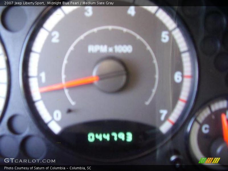 Midnight Blue Pearl / Medium Slate Gray 2007 Jeep Liberty Sport