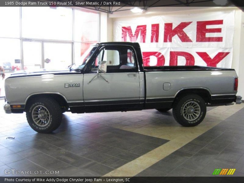 Silver Metallic / Dark Red 1985 Dodge Ram Truck 150 Royal SE