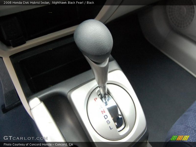 Nighthawk Black Pearl / Black 2008 Honda Civic Hybrid Sedan