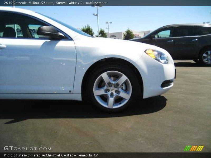 Summit White / Cocoa/Cashmere 2010 Chevrolet Malibu LS Sedan