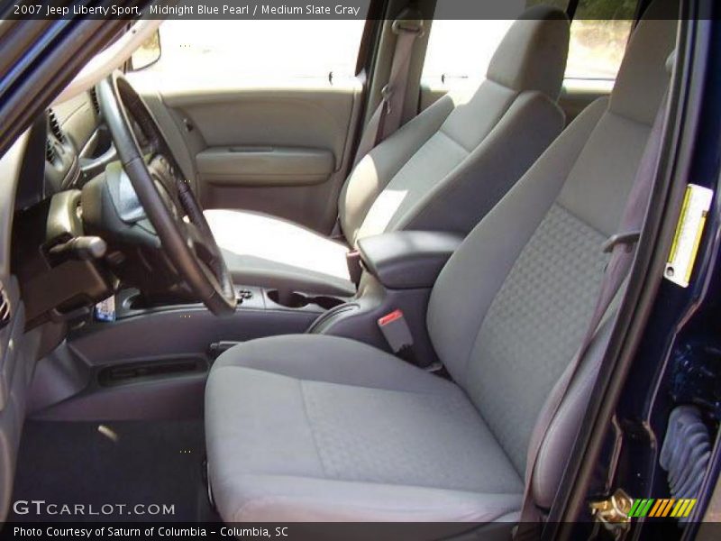 Midnight Blue Pearl / Medium Slate Gray 2007 Jeep Liberty Sport