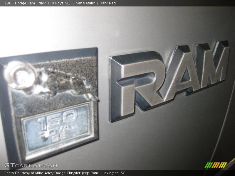 Silver Metallic / Dark Red 1985 Dodge Ram Truck 150 Royal SE