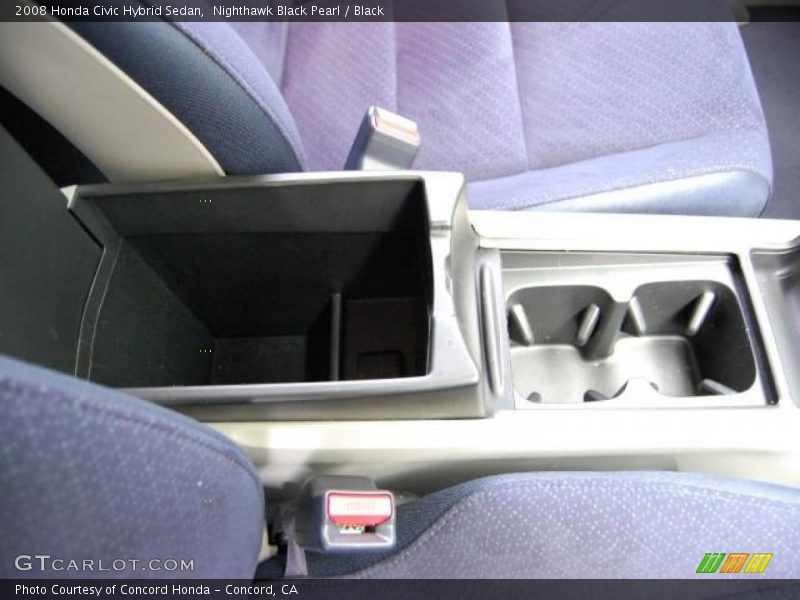 Nighthawk Black Pearl / Black 2008 Honda Civic Hybrid Sedan