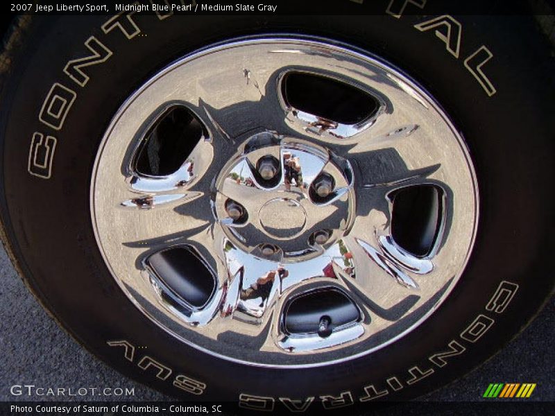 Midnight Blue Pearl / Medium Slate Gray 2007 Jeep Liberty Sport