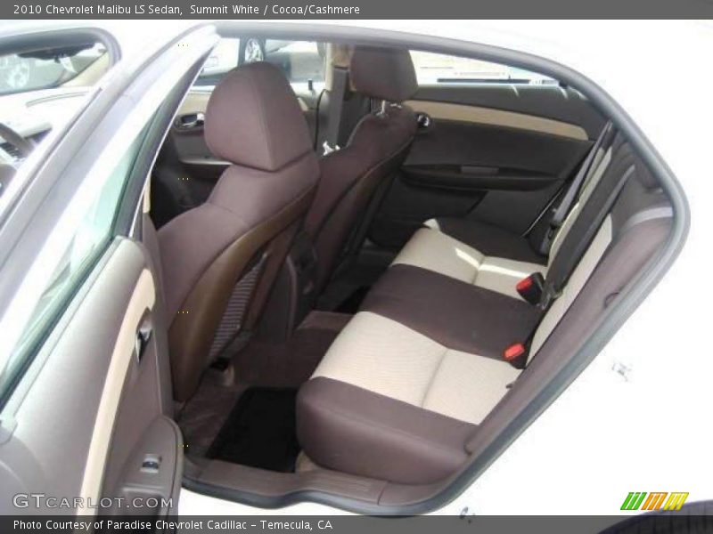 Summit White / Cocoa/Cashmere 2010 Chevrolet Malibu LS Sedan