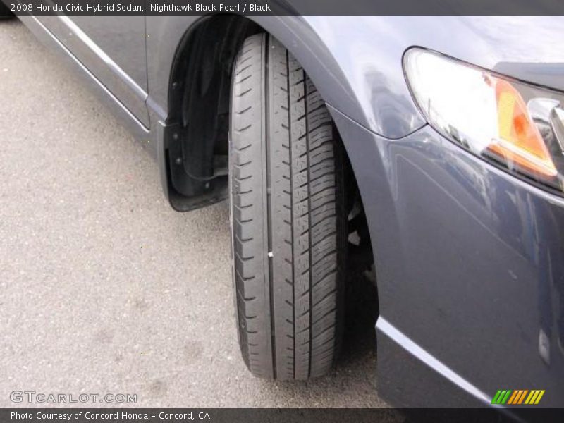 Nighthawk Black Pearl / Black 2008 Honda Civic Hybrid Sedan