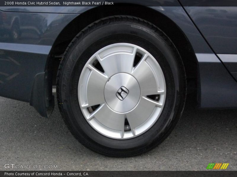 Nighthawk Black Pearl / Black 2008 Honda Civic Hybrid Sedan
