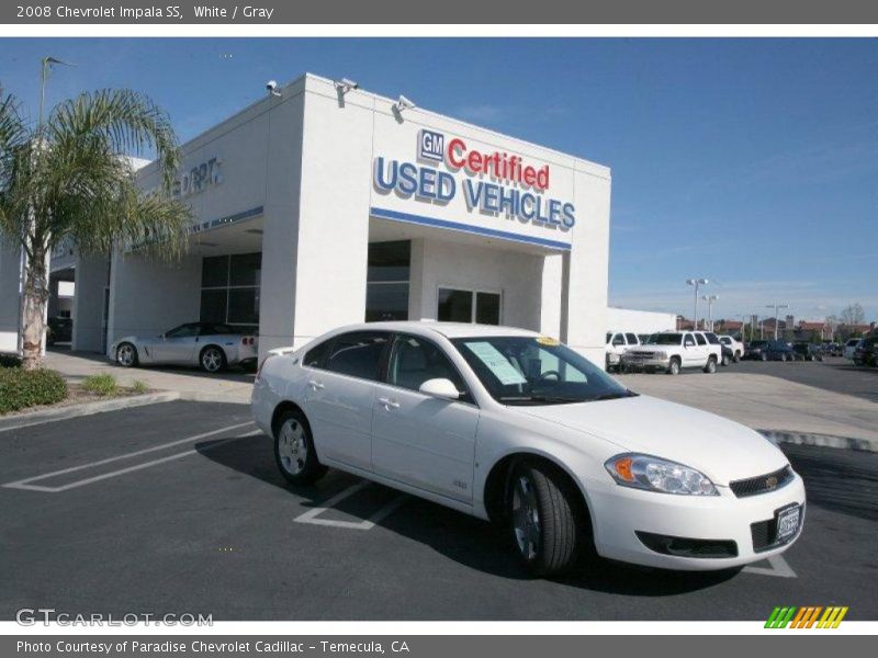 White / Gray 2008 Chevrolet Impala SS