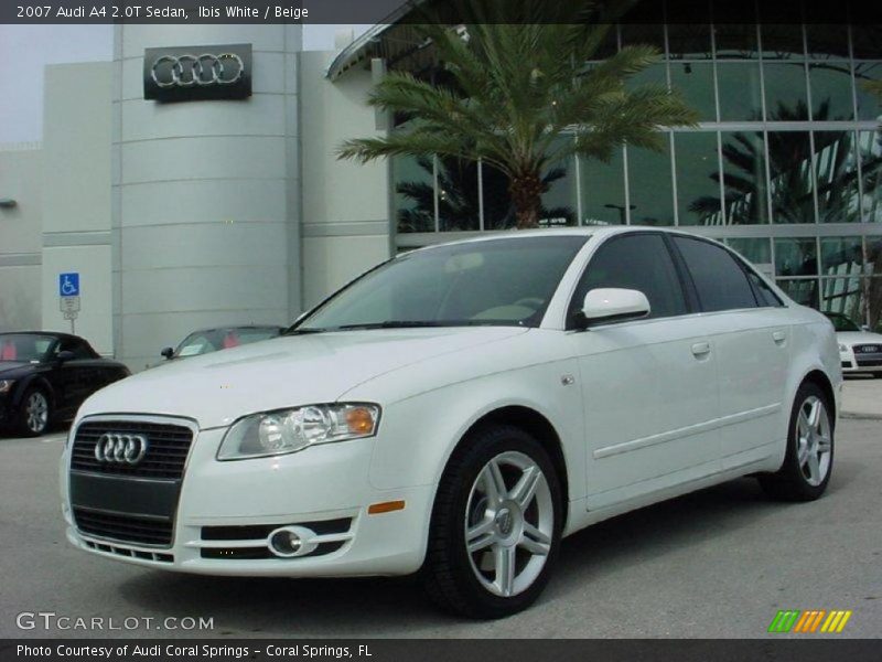 Ibis White / Beige 2007 Audi A4 2.0T Sedan