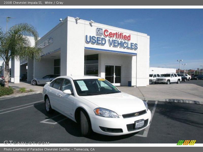 White / Gray 2008 Chevrolet Impala SS