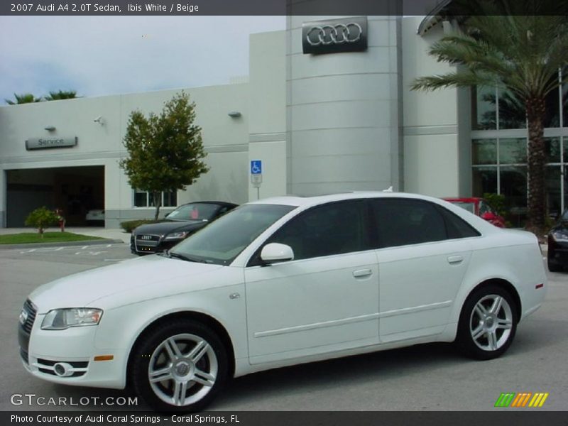Ibis White / Beige 2007 Audi A4 2.0T Sedan