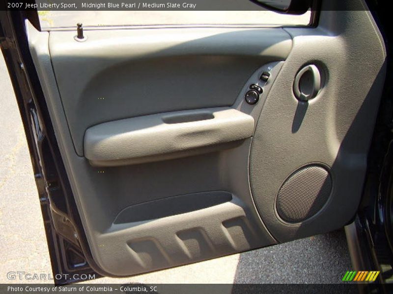 Midnight Blue Pearl / Medium Slate Gray 2007 Jeep Liberty Sport