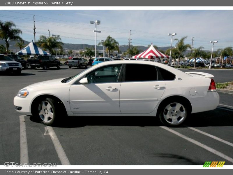 White / Gray 2008 Chevrolet Impala SS